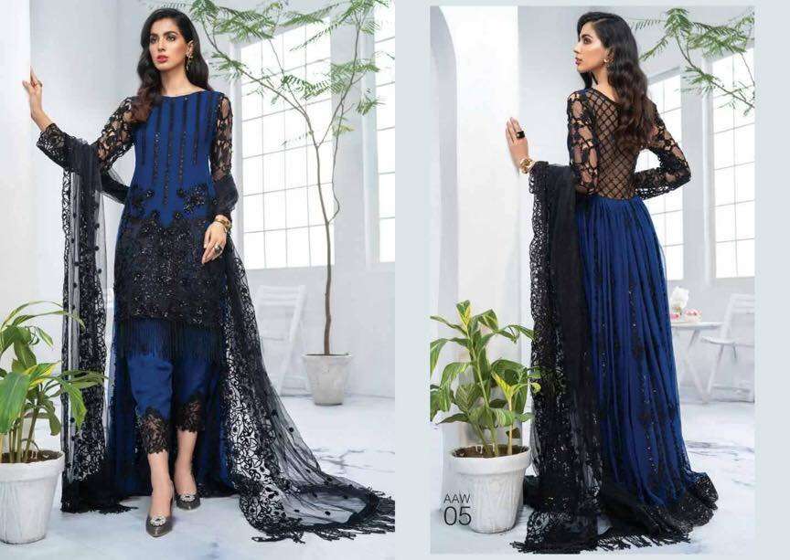 NIGAR by Akbar ASLAM Chiffon Collection(AAW-05)